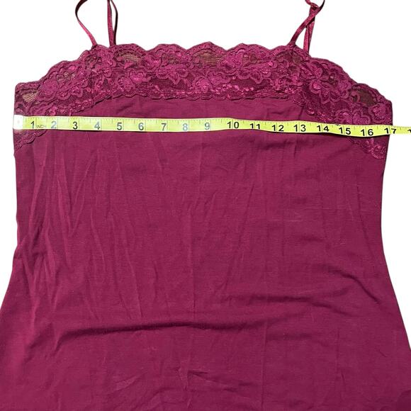 Cato Maroon Lace Cami Size Medium - Picture 4 of 4